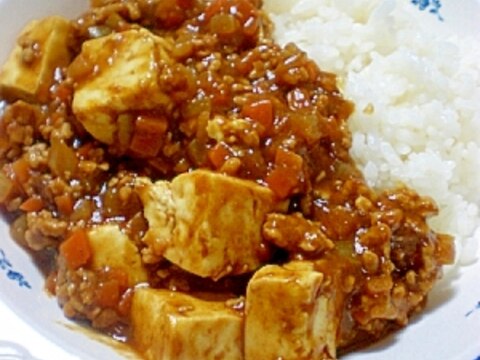 麻婆豆腐みたいな、お豆腐入りキーマカレー